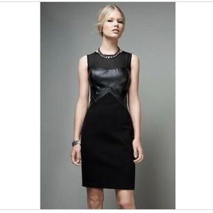 Aidan Maddox vegan leather cocktail dress